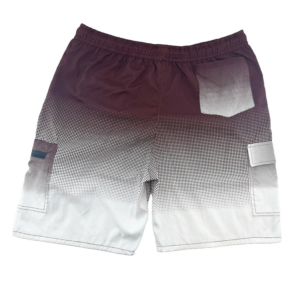PUBLIC‎ RECORD Men's Swim Shorts • XL • maroon white • beach vacation resort - Picture 5 of 9